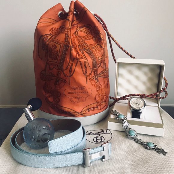 SOLD - 🧡H E R M E S🧡 ⠀ Sac Soie Cool 22(Medium). - Picture 9 of 9